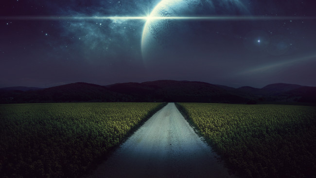 Обои картинки фото 3д, графика, atmosphere, mood, атмосфера, настроения, дрогоа, планета, горы, тёмный