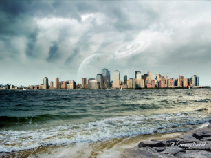 Картинка разное компьютерный дизайн дома море планеты город