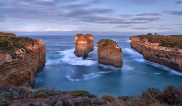 Картинка природа побережье вода волны скалы