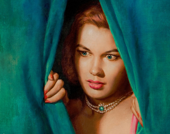 Обои картинки фото рисованные, люди, девушка, удивление