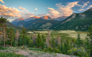 Картинка rocky mountain national park colorado природа горы роки-маунтин колорадо долина деревья