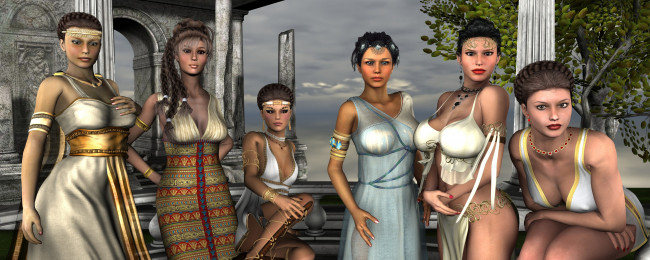 Обои картинки фото 3д, графика, people, люди, девушки