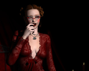 Картинка 3д+графика люди+ people очки фон взгляд девушка