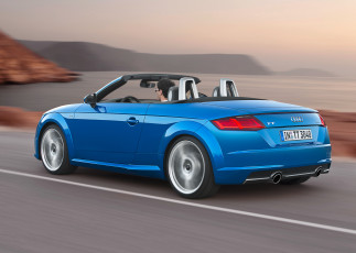 обоя автомобили, audi, синий, 2014г, 8s, tt, roadster, 2-0, tfsi, quattro, s-line
