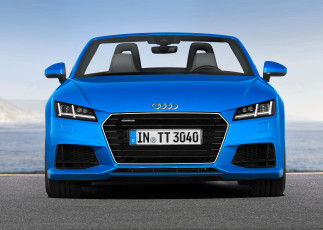 обоя автомобили, audi, tt, s-line, quattro, tfsi, 2-0, roadster, синий, 2014г, 8s