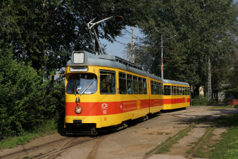 Картинка техника трамваи город улица рельсы трамвай