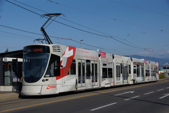 Картинка техника трамваи трамвай рельсы улица город