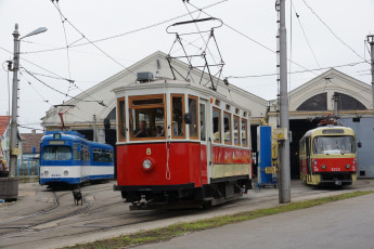 Картинка техника трамваи трамвай улица рельсы город