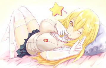 Картинка аниме toaru+majutsu+no+index девушка звёзда взгляд арт блондинка