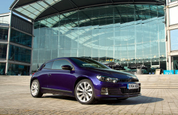 Картинка автомобили volkswagen scirocco tdi 2-0 2014г uk-spec синий