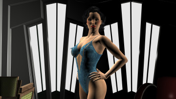 Картинка 3д+графика люди+ people взгляд фон девушка