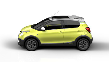 обоя автомобили, citroen, 2014г, concept, ride, urban, c1, citroеn, желтый