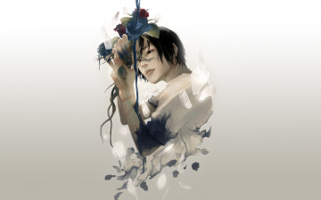 Картинка аниме *unknown+ другое art re парень розы осколки