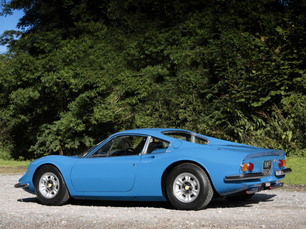 Обои картинки фото автомобили, ferrari, синий, uk-spec, gt, 246, dino