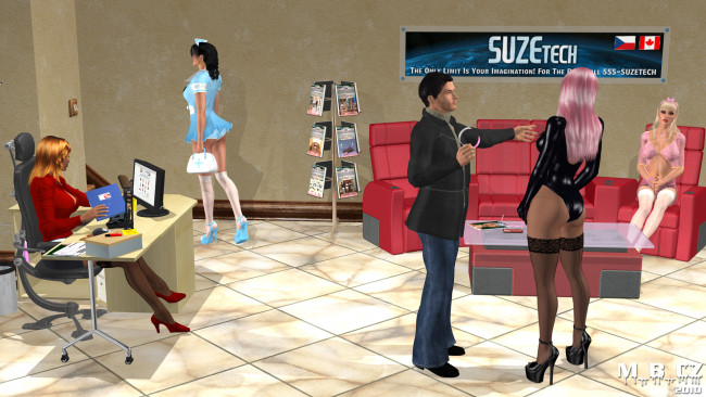 Обои картинки фото 3д графика, люди , people, мужчина, девушки, комната