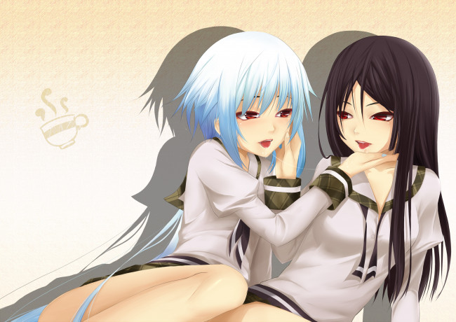 Обои картинки фото аниме, *unknown , другое, взгляд, девушки