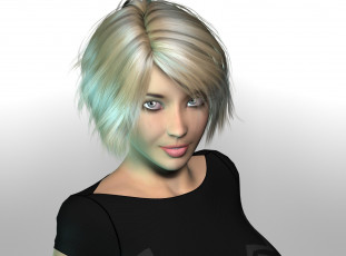 Картинка 3д+графика люди+ people девушка взгляд фон