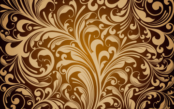 обоя векторная графика, природа , nature, vector, gradient, фон, узор, орнамент, golden, золото, background, vintage