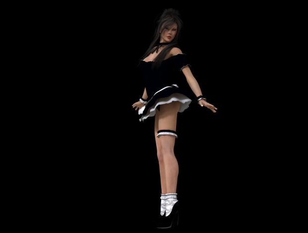 Обои картинки фото 3д графика, люди , people, взгляд, девушка, фон