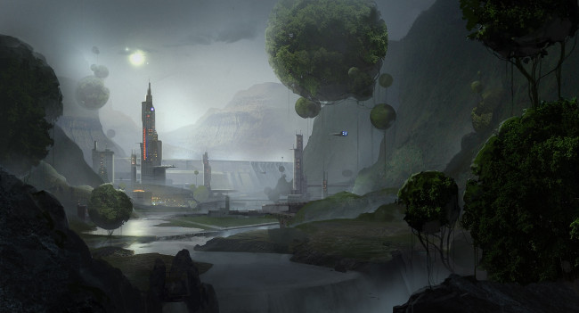 Обои картинки фото фэнтези, иные миры,  иные времена, небоскребы, мегаполис, будущее, мир, иной