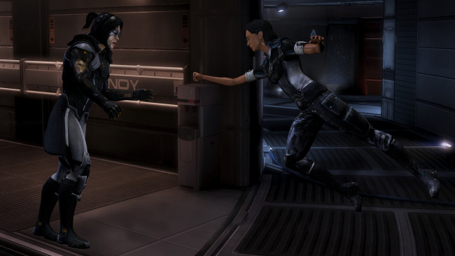 Обои картинки фото 3д графика, фантазия , fantasy, девушка, взгляд, фон, борьба