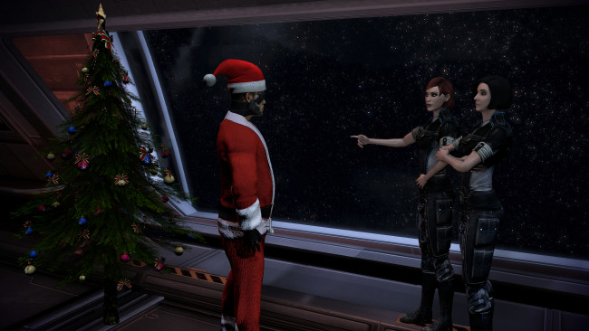 Обои картинки фото 3д графика, люди , people, девушки, взгляд, фон, космос, звезды