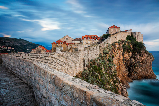 Обои картинки фото dubrovnik, города, дубровник , хорватия, крепость, побережье