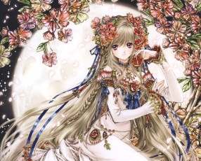 Картинка аниме unknown +другое девушка цвнты