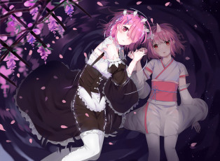 Картинка аниме re +zero+kara+hajimeru+isekai+seikatsu взгляд девушки фон