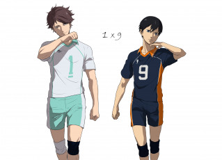 Картинка аниме haikyuu парни волейбол