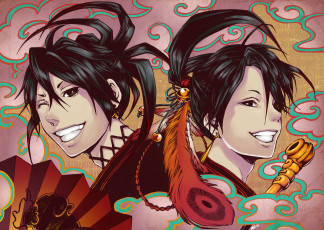 Картинка аниме donten+ni+warau парни