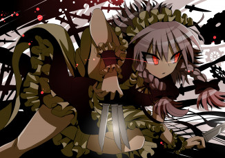 Картинка аниме touhou фон взгляд девушка