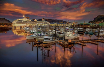 Картинка корабли разные+вместе порт