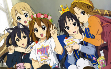 Картинка аниме k-on фон взгляд девушки