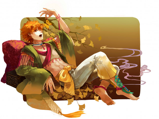 Обои картинки фото аниме, haikyuu, хината, сё