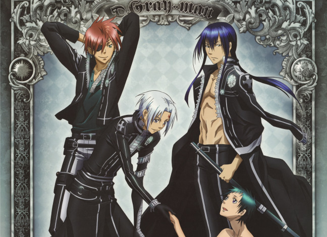 Обои картинки фото аниме,  gray-man, парни, девушка