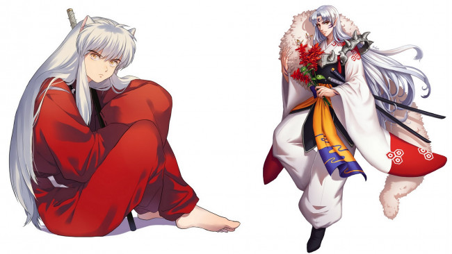 Обои картинки фото аниме, inuyasha, братья