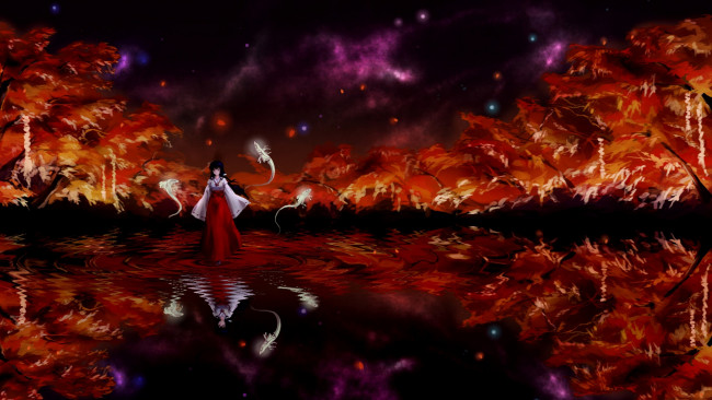 Обои картинки фото аниме, inuyasha, кикио