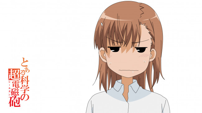 Обои картинки фото to aru kagaku no railgun, аниме, toaru majutsu no index, взгляд, фон, девушка