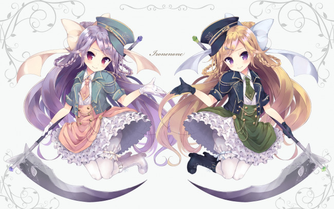 Обои картинки фото аниме, оружие,  техника,  технологии, девочки