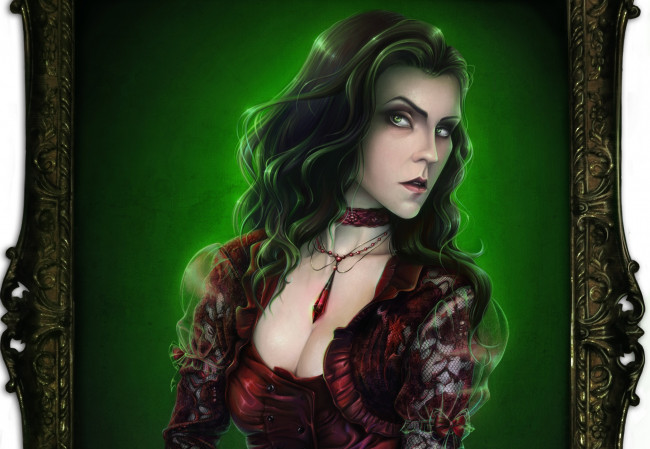 Обои картинки фото аниме, ib, lady, in, red