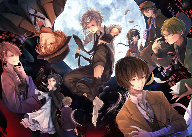 Обои картинки фото аниме, bungou stray dogs, персонажи