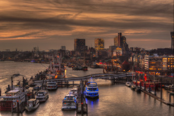 Картинка hamburg корабли порты+ +причалы простор