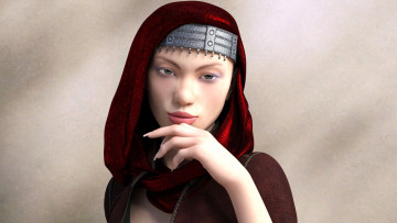 Картинка 3д+графика портрет+ portraits девушка взгляд фон