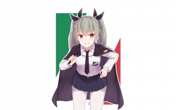 Картинка аниме girls+und+panzer девушка фон взгляд