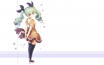 Картинка аниме girls+und+panzer девушка взгляд фон