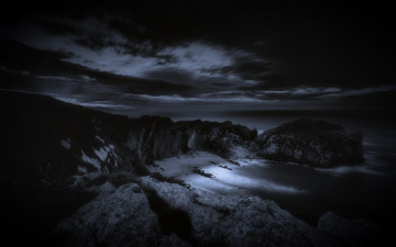 Картинка природа побережье море камни облака