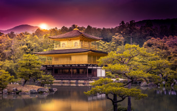 Картинка golden+pavilion города -+буддийские+и+другие+храмы парк