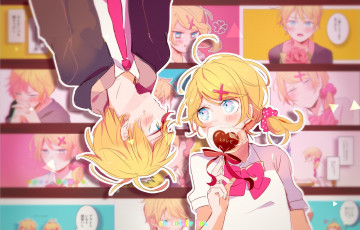 Картинка аниме vocaloid kagamine rin len