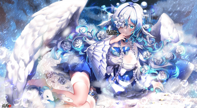 Обои картинки фото аниме, ангелы,  демоны, девушка